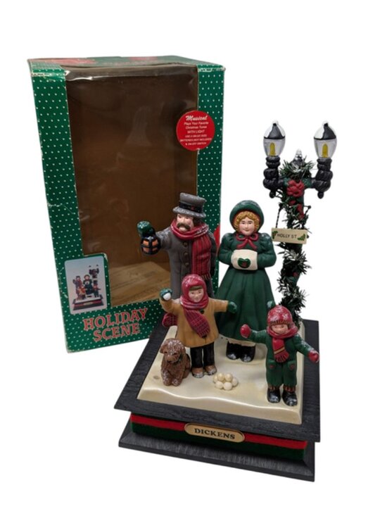 Vintage Liberty Bell Christmas Holiday Creations Musical Carolers Scene Dickens - Picture 1 of 8